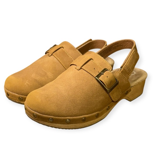 Cat & Jack Women's Brown Mules with Buckle Size 1 - Picture 1 of 7